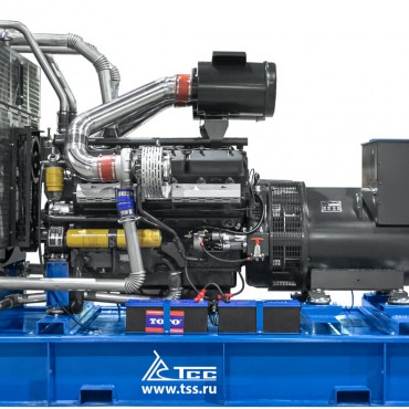 Дизельный генератор ТСС ЭД-400-Т400 с АВР в погодозащитном кожухе на прицепе