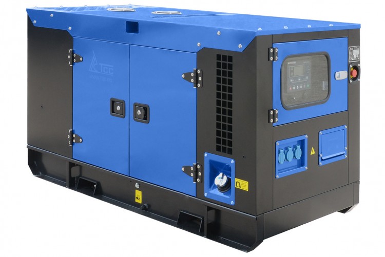 Дизельный генератор ТСС ЭД-10-Т400  в шумозащитном кожухе на прицепе