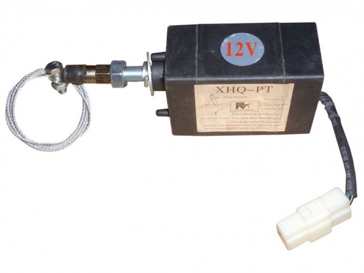 Соленоид ТНВД (12v) (с тросиком) (XHQ-PT,12 v)/(Fuel cut solenoid valve subassembly ar.plastic 12v)