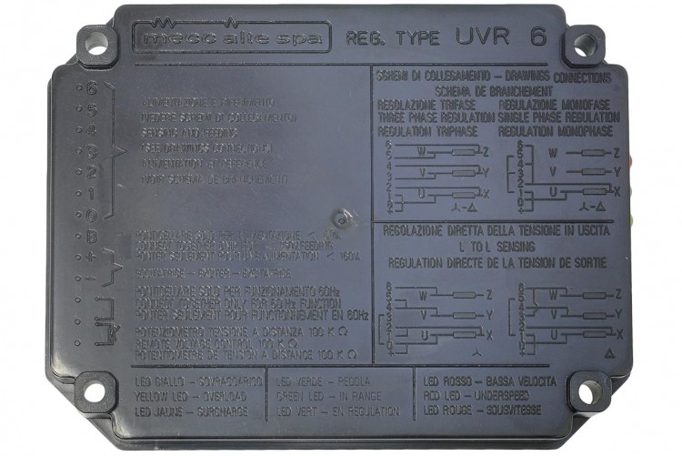 Регулятор напряжения Mecc Alte , UVR 6 / TYPE UVR 6 AVR